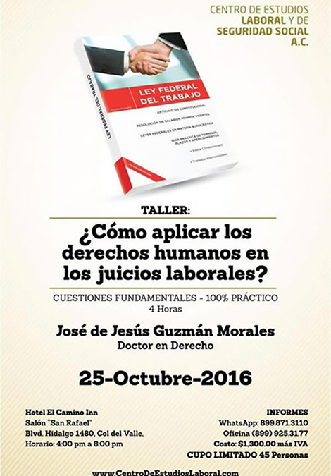 ¿Comó aplicar los derechos humanos en los juicios laborales?